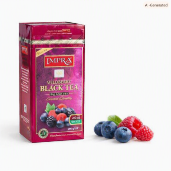 Tè "Impra Wildberry" nero sfuso al gusto di frutti di bosco (200 g) Tè "Impra Wildberry" nero sfuso al gusto di frutti di bosco (200 g)