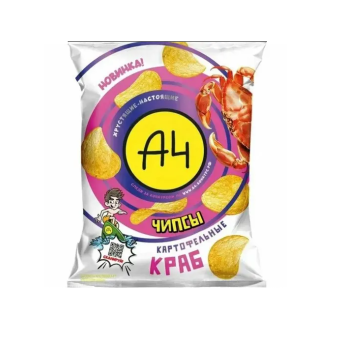 Patatine "А4" al gusto di granchio (50g) Patatine "А4" al gusto di granchio (50g)