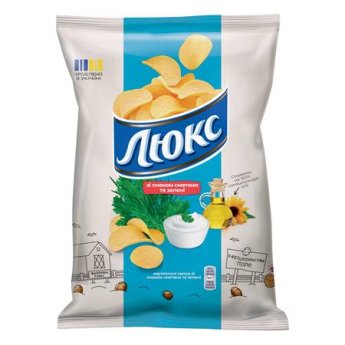 Patatine Lux con panna acida ed erbe aromatiche (125g) Patatine Lux con panna acida ed erbe aromatiche (125g)